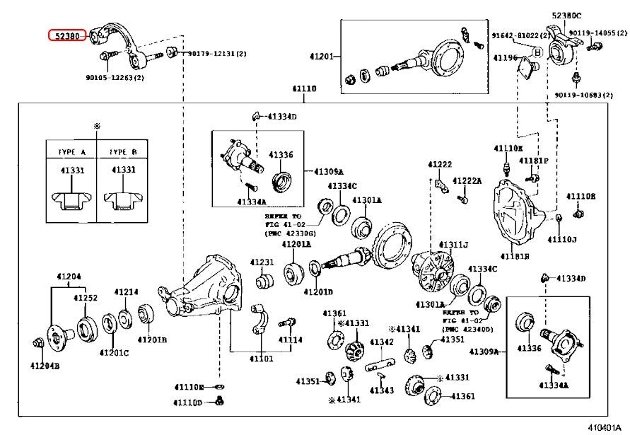 TOYOTA Genuine RAV4 ACA2# Support, Rear Differential, No.1 52380-42071 OEM 3