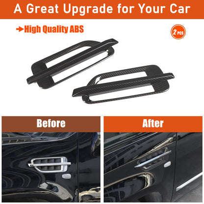 Carbon Fiber ABS Side Fender Airvent Trim For Cadillac Escalade 2007-2014 US 21