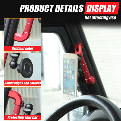Replace Red A-Pillar Handle W/Phone Mount For LR Defender L316 2004-2018 6