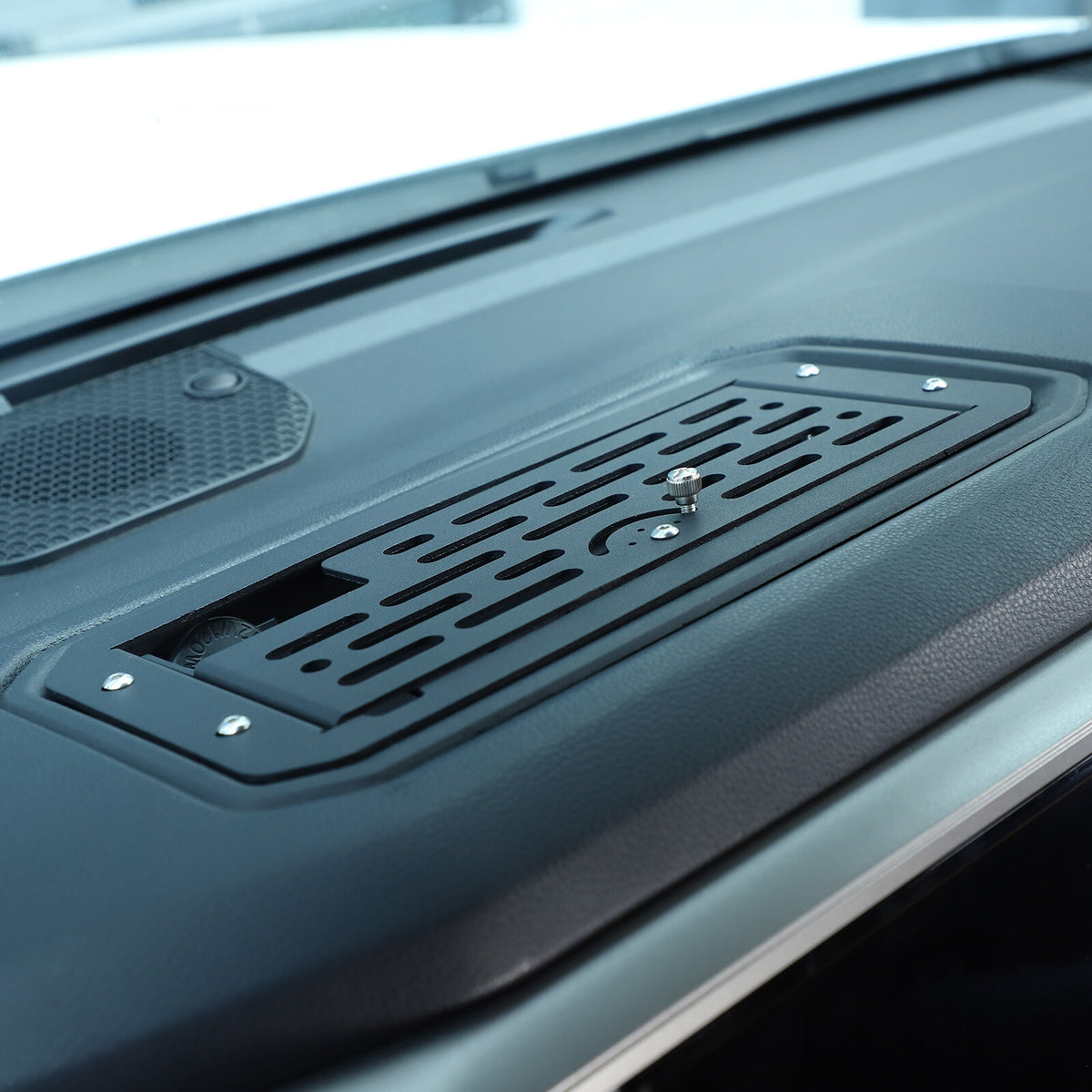 Black Alloy Dashboard Storage Box Interior Trim Cover For Toyota Tundra 22-26 3