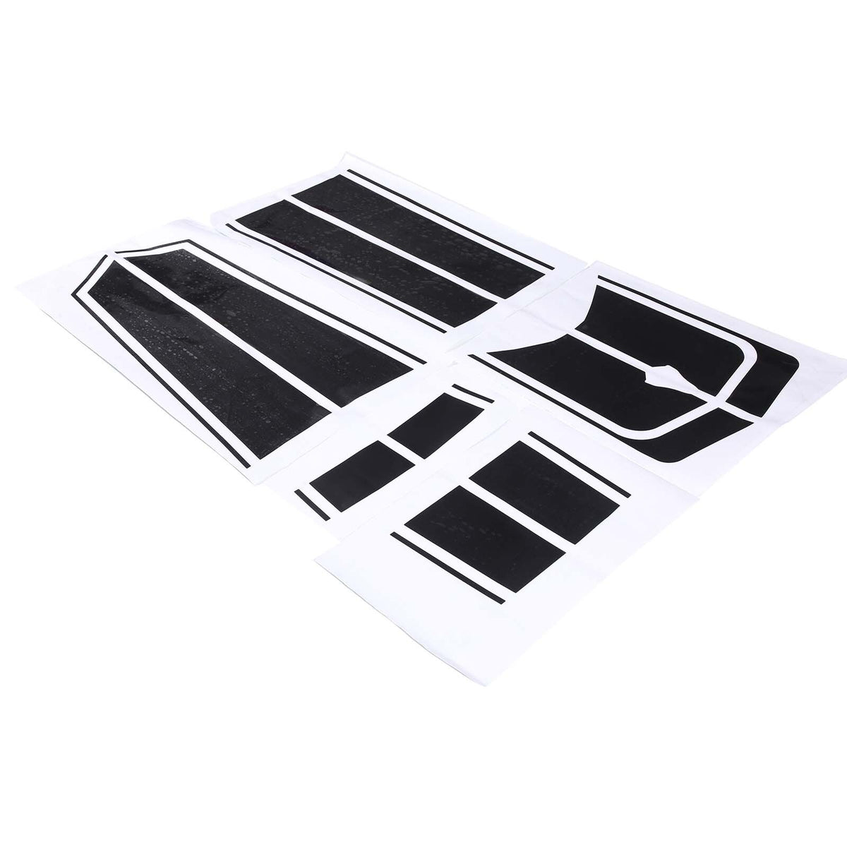 Black Racing Stripe Overlay Graphic Decal Flat Vinyl For Corvette C8 2020-26 US 9