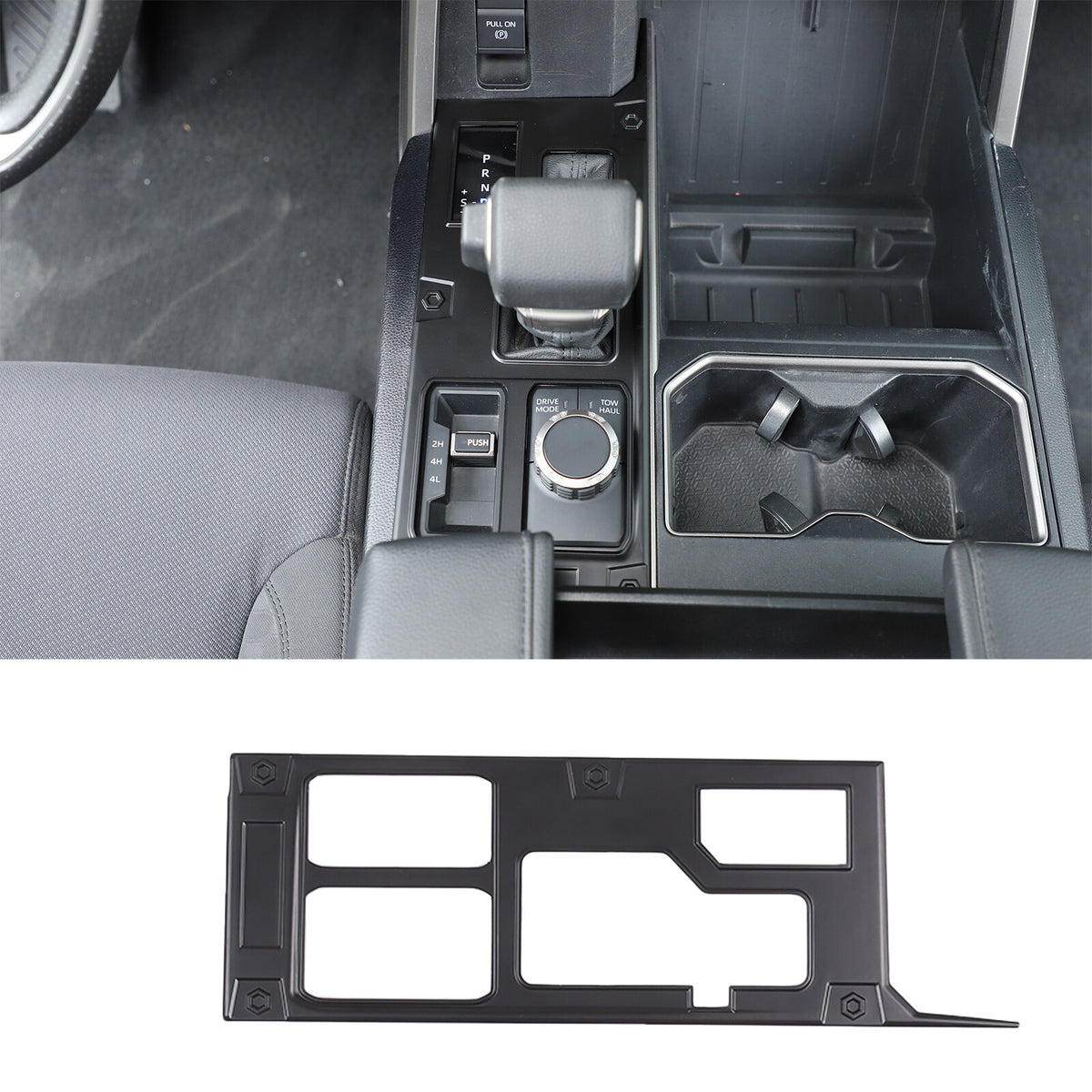 Matte Black ABS Interior Decoration Cover Trim Kit For Toyota Tundra 2022-26 US - Variants 16-20 47