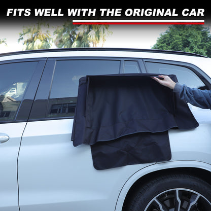 Black ABS Rear Door Window SunShade Cover For BMW X3 G01 2018-2024 7