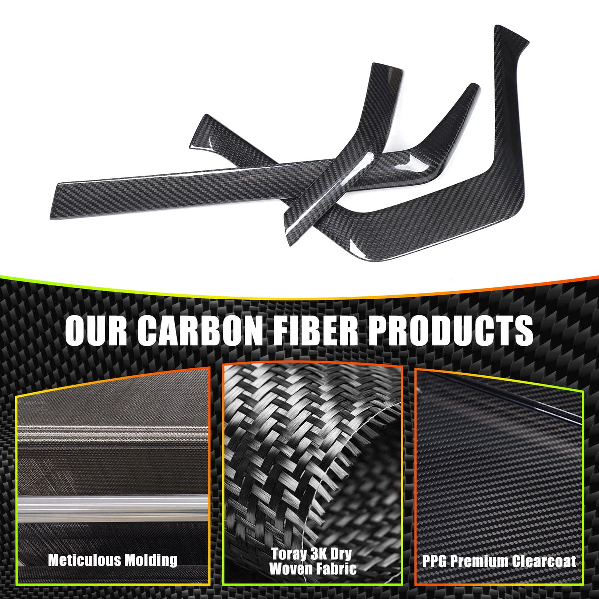 Real Dry Carbon Fiber Interior Center Trim For Corvette C8 2026+ Stingray ZR1 63