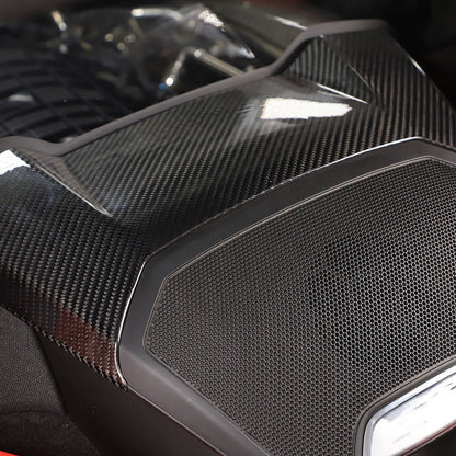 Real Carbon Fiber Wireless Charger Upper Cover Trim For C8 Corvette Coupe 1LT 9