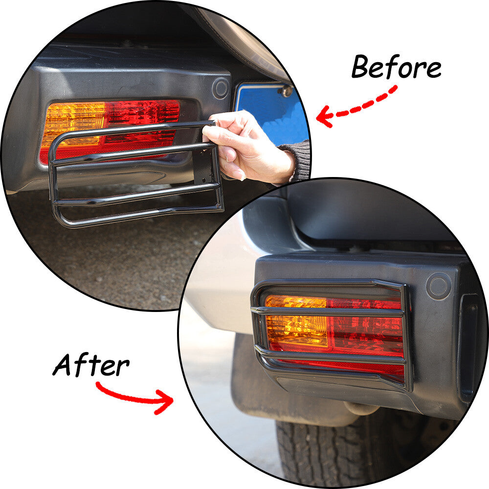 For 07-21 Toyota FJ Cruiser Rear Tail Light Lamp Cover Trim Carbon Steel 2PCS US 5