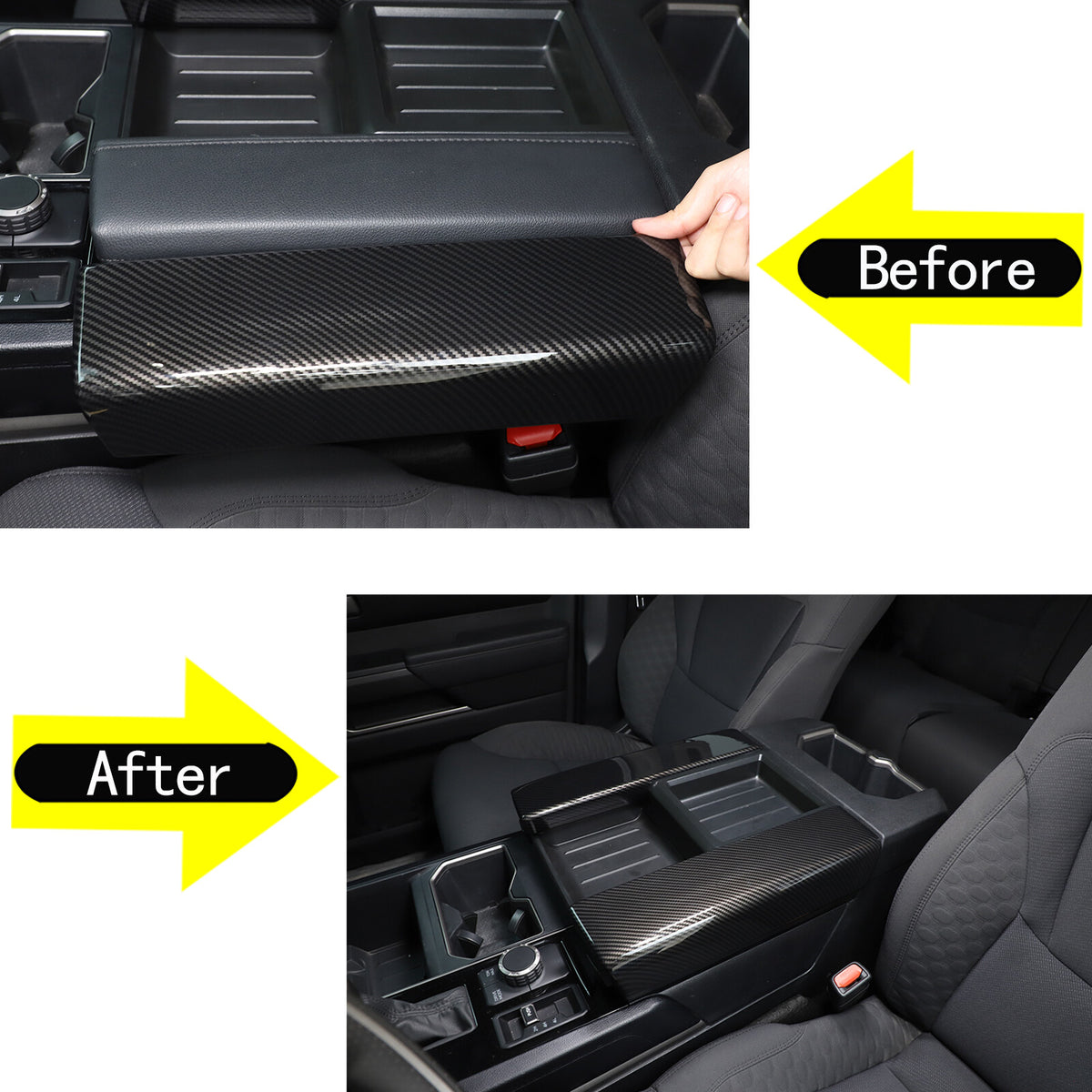 ABS Carbon Fiber Interior Set Cover Trim Kit For Toyota Tundra Sequoia SR 22+ - Styles 1-5 73