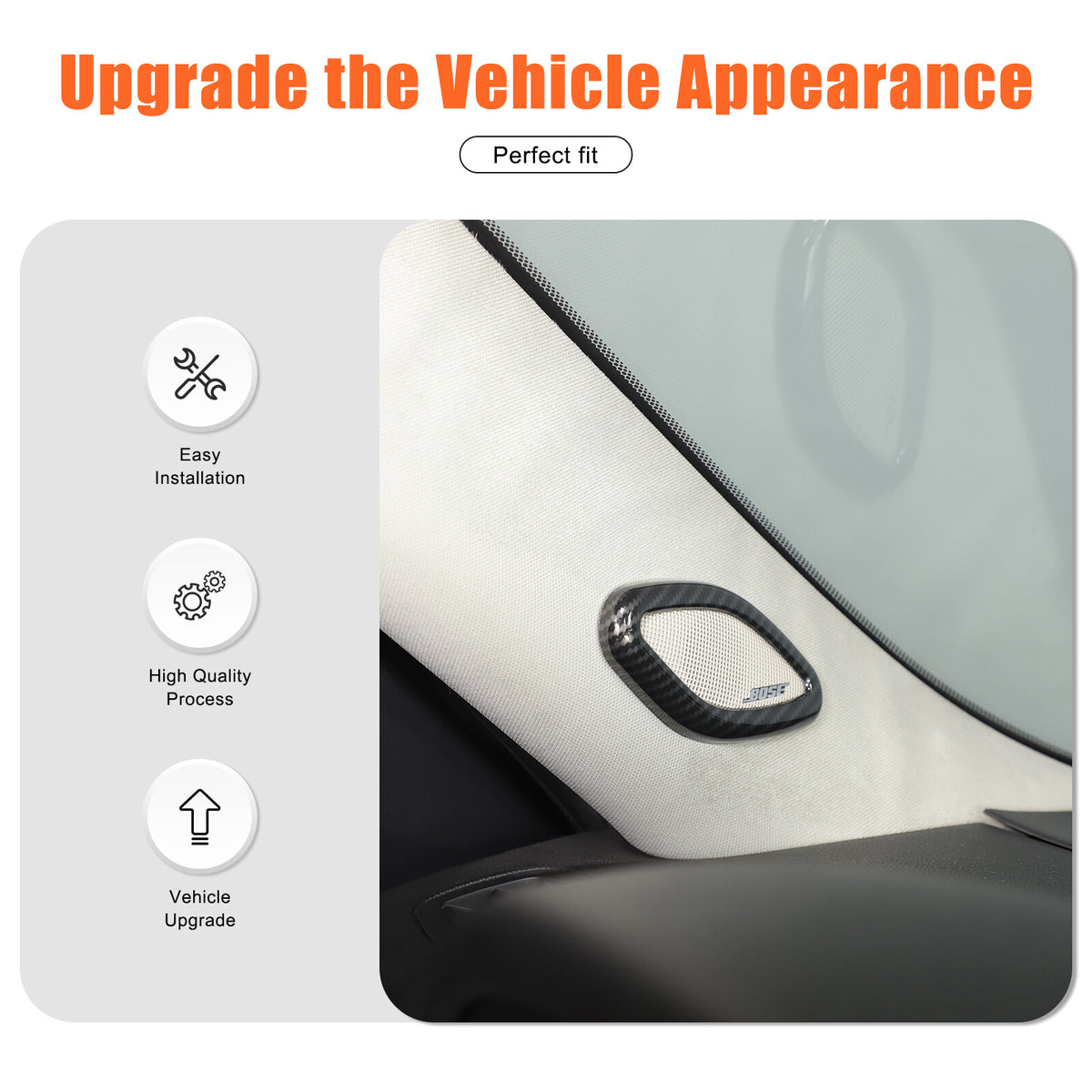 ABS Carbon Fiber Interior Decor Trim Cover For Cadillac Escalade 2007-14 36
