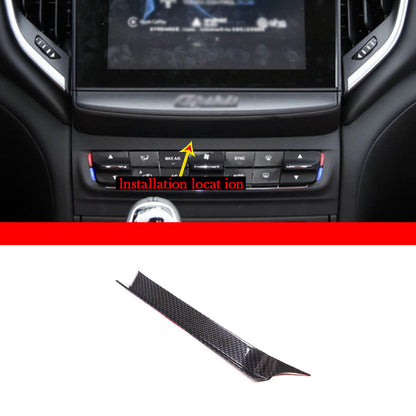 Carbon Fiber Air Condition Switch Panel Upper Trim For Maserati Ghibli 2014-15 2