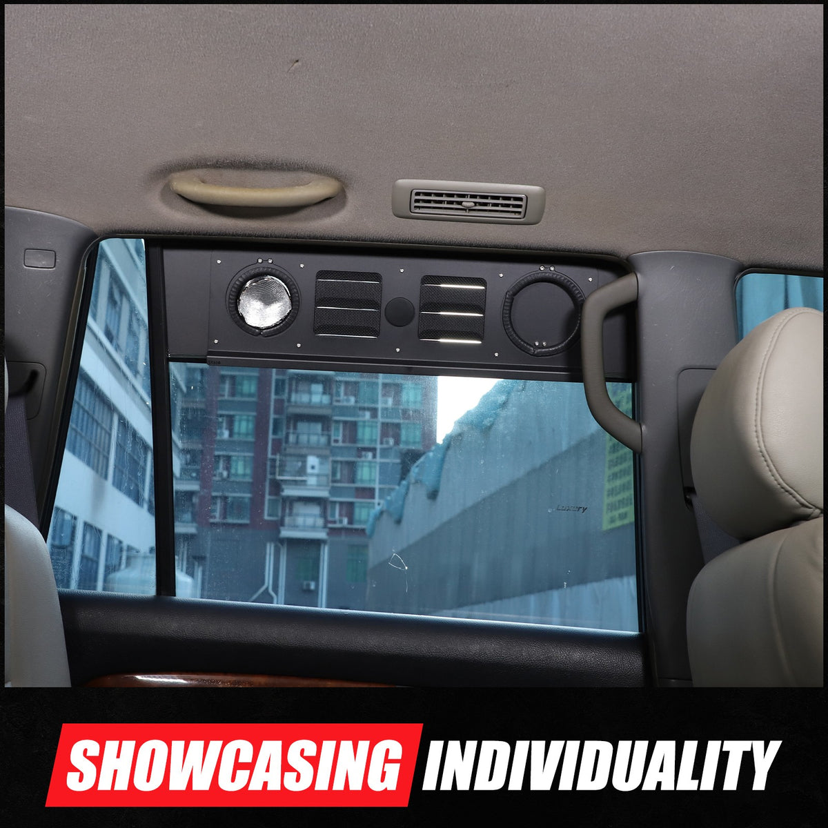 Rear Window Louver Air Vent Trim (Heater Version) For Toyota Prado 2003-2023 17