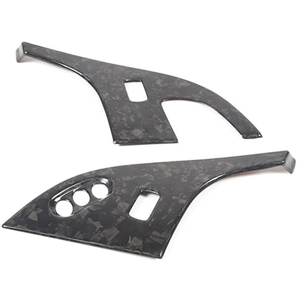 Forged Real Carbon Fiber Interior Door Lock Panel Trim For Corvette C6 2005-2013 12