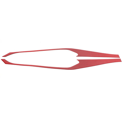 Red Carbon Fiber Interior Door Panel Anti Kick Trim Sticker For Corvette C8 US 14