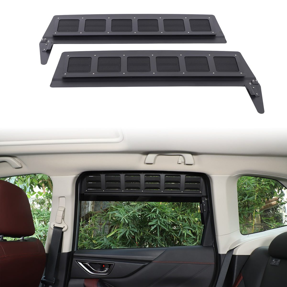 Rear Door Window Louver Air Vent Panel Trim For Subaru Forester SK 2019-2024 8