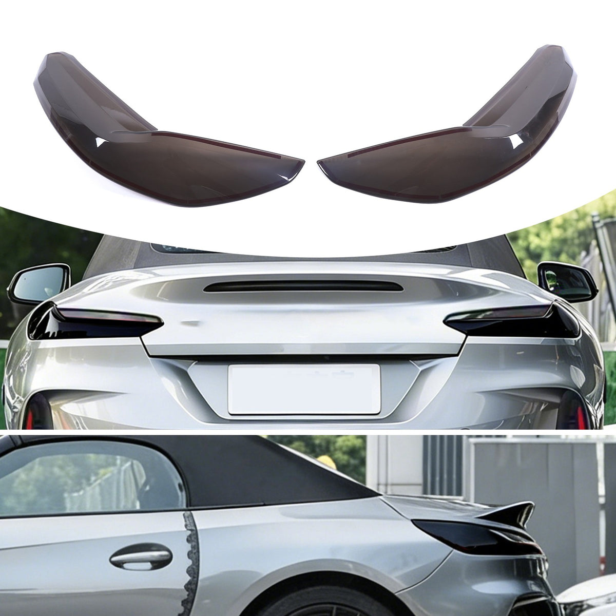 Smoked Black Rear Tail Light Guard Decor Cover Trim Bezels For BMW Z4 G29 2019+ 9