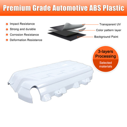 ABS White Engine hood panel Trim Cover For Corvette C8 2020-26 7