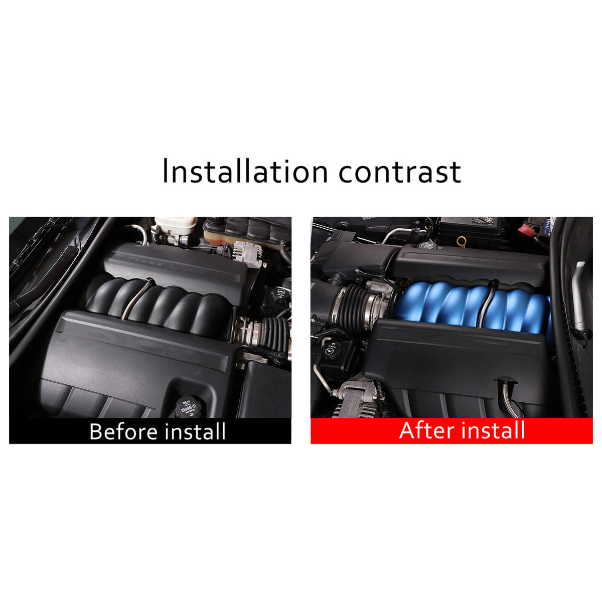 Blue Aluminum Alloy Intake Manifold Cover Engine Part For Corvette C6 2005-2013 9