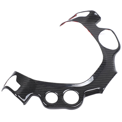 Real Carbon Fiber Steering Wheel Button Frame Trim For Ferrari 458 2011-16 10