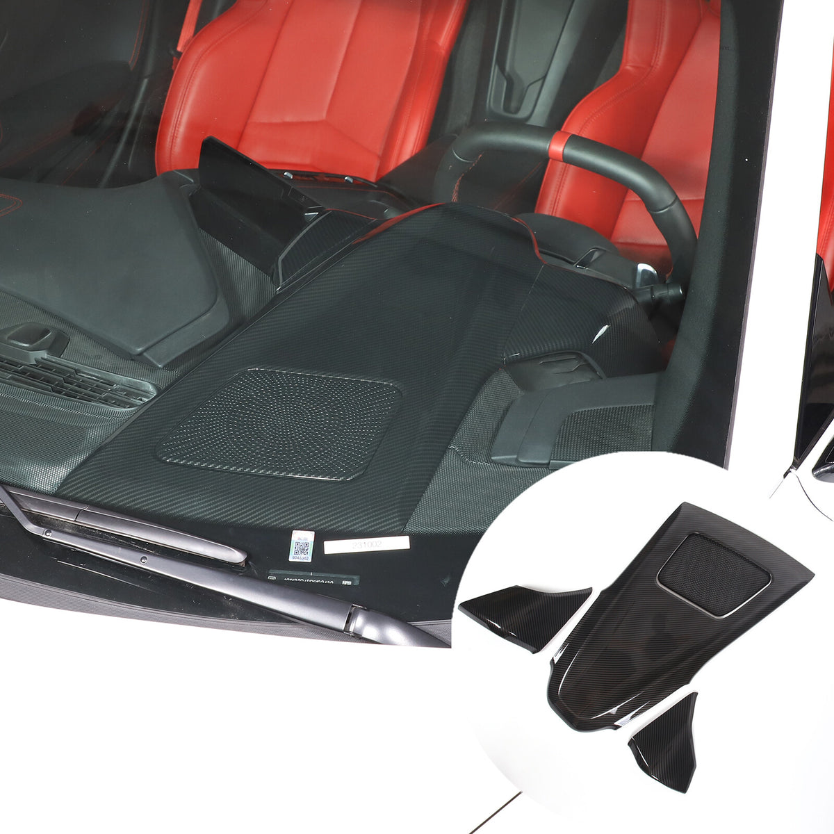 Carbon ABS Dashboard Speedmeter Panel Trim Cover Set Kit For C8 Corvette 20-25 13