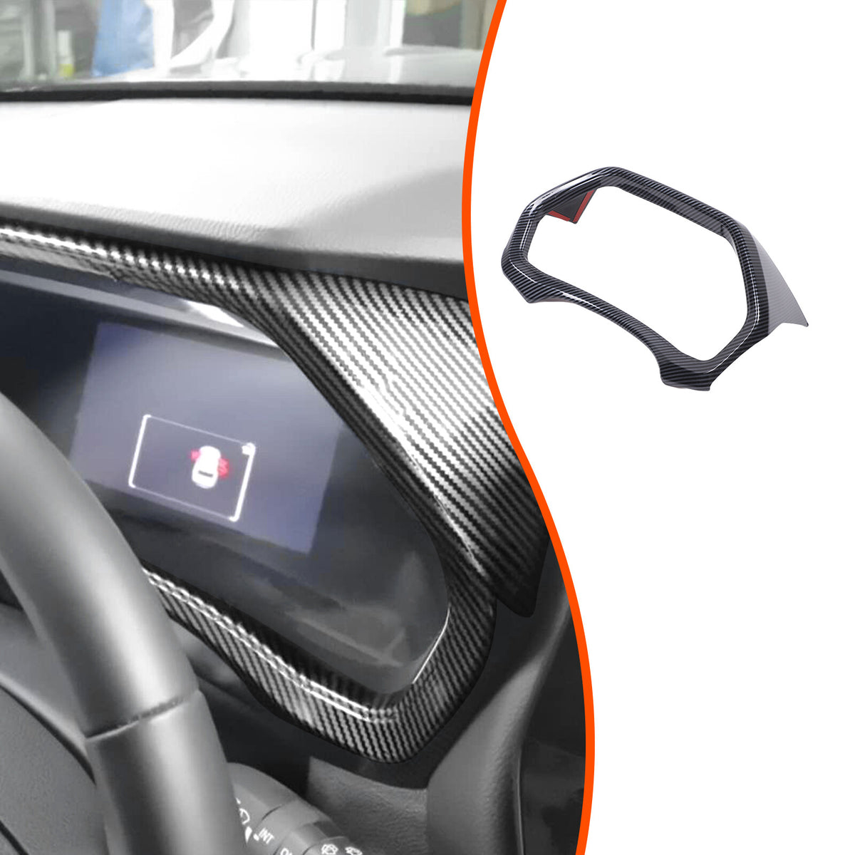 Carbon Fiber ABS Dashboard Instrument Trim For Toyota Grand Highlander 2024+ US 17