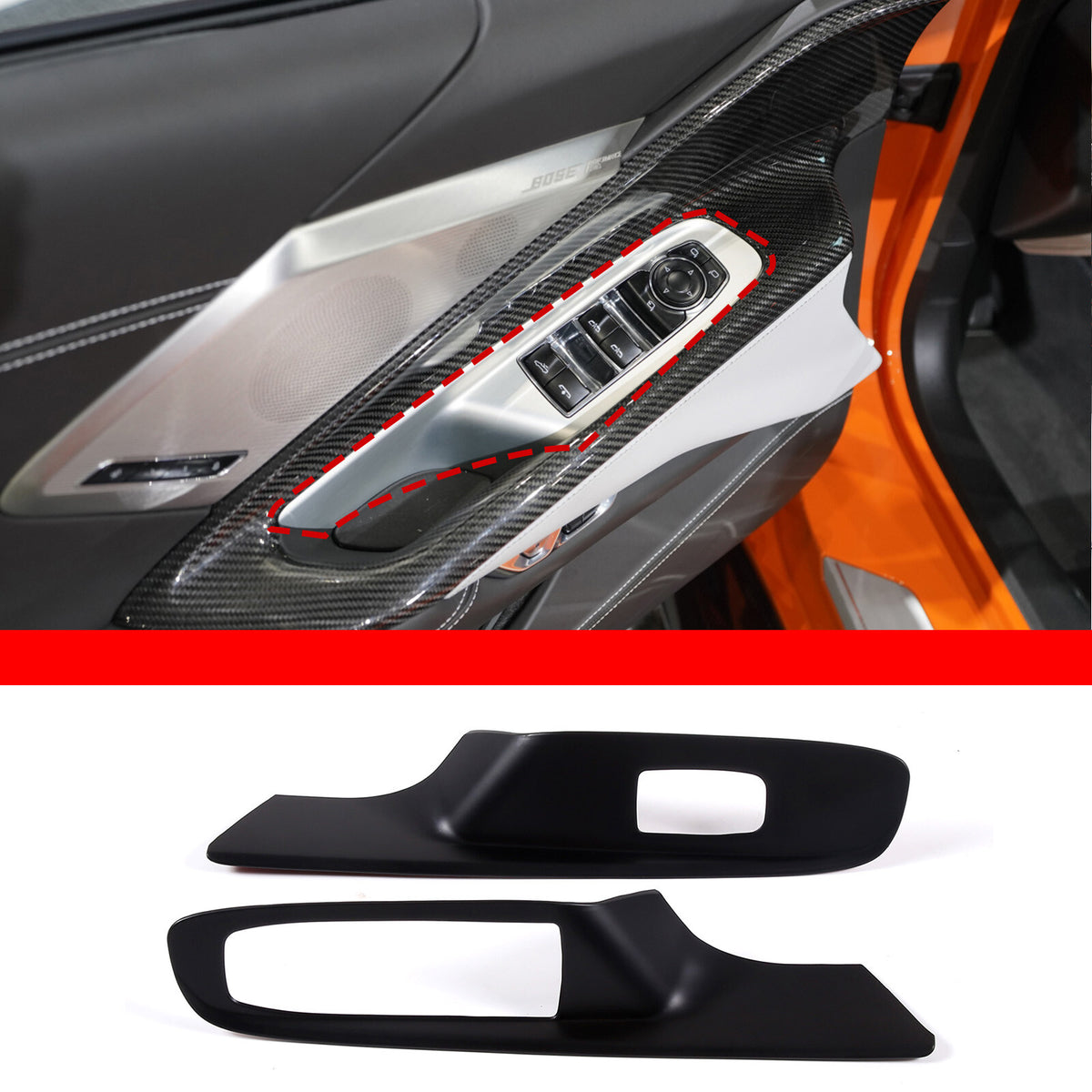 Matte Black ABS Full Interior Set Cover Trim Kit For Corvette C8 2020-25 - Styles 16-20 10