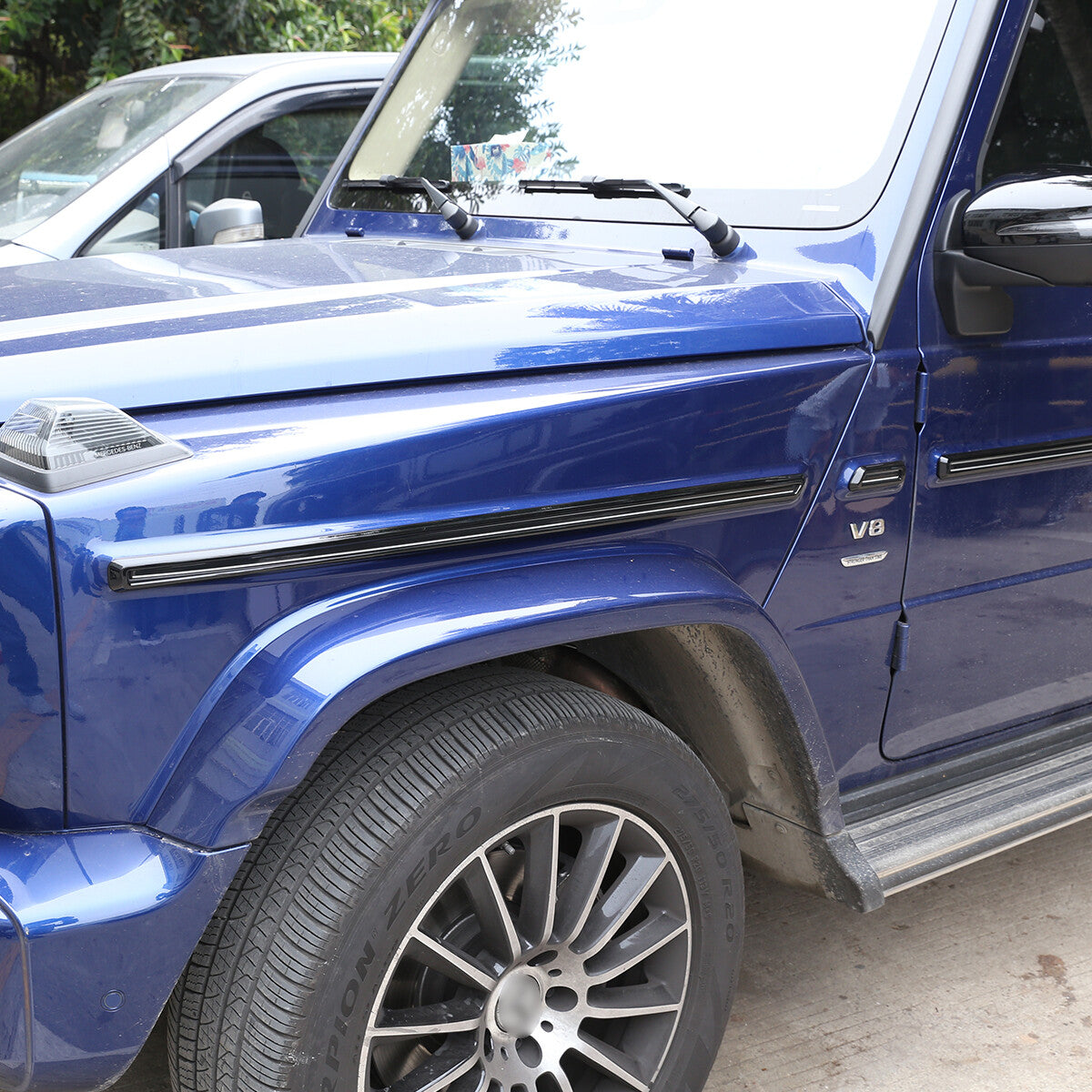 Glossy Black ABS Side Door Body Molding Trim For Benz G W463 G350 G55 G63 19+ 3
