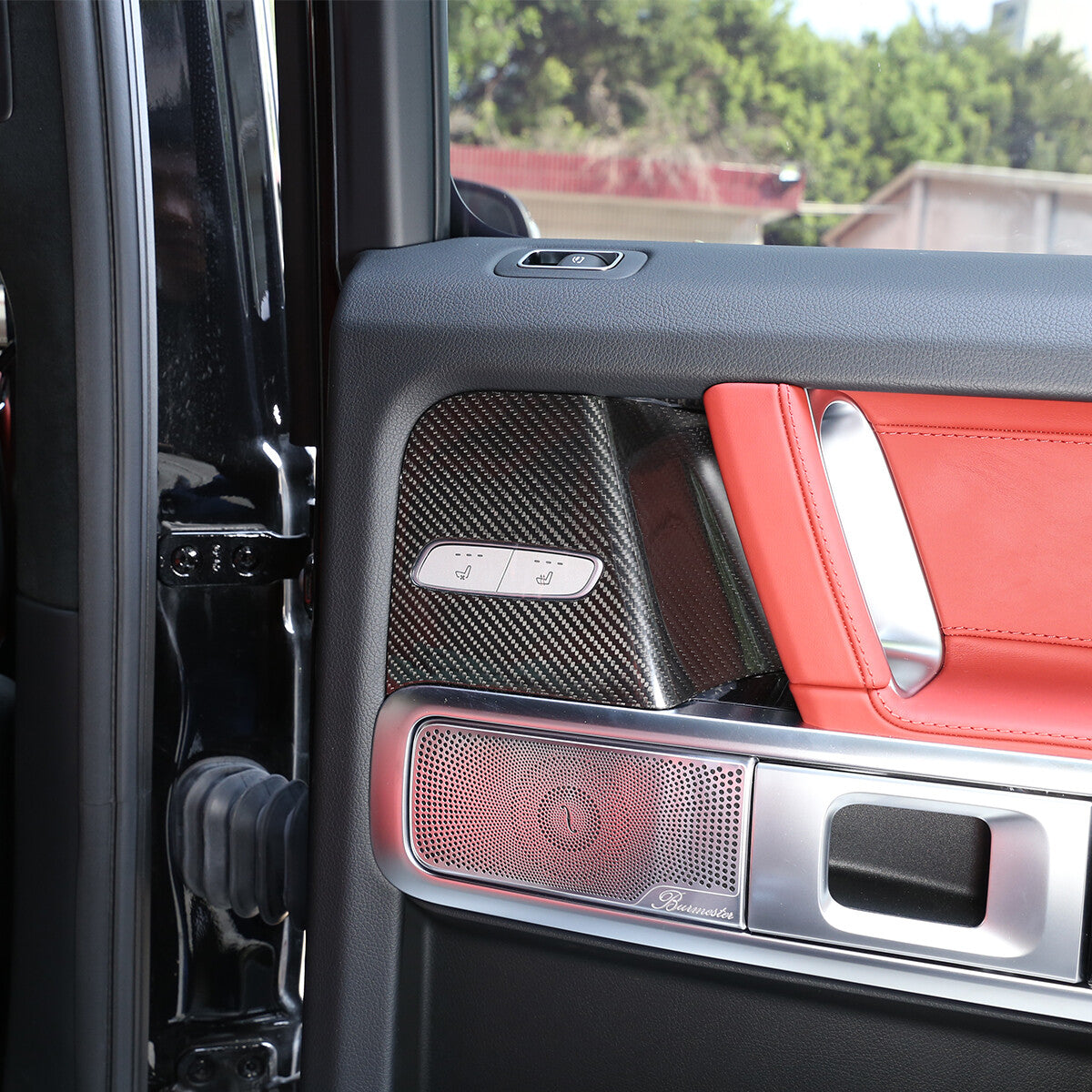 Real Carbon Fiber Door Seat Cover Trim Fit for Mercedes Benz W464 G63 G500 G550 9