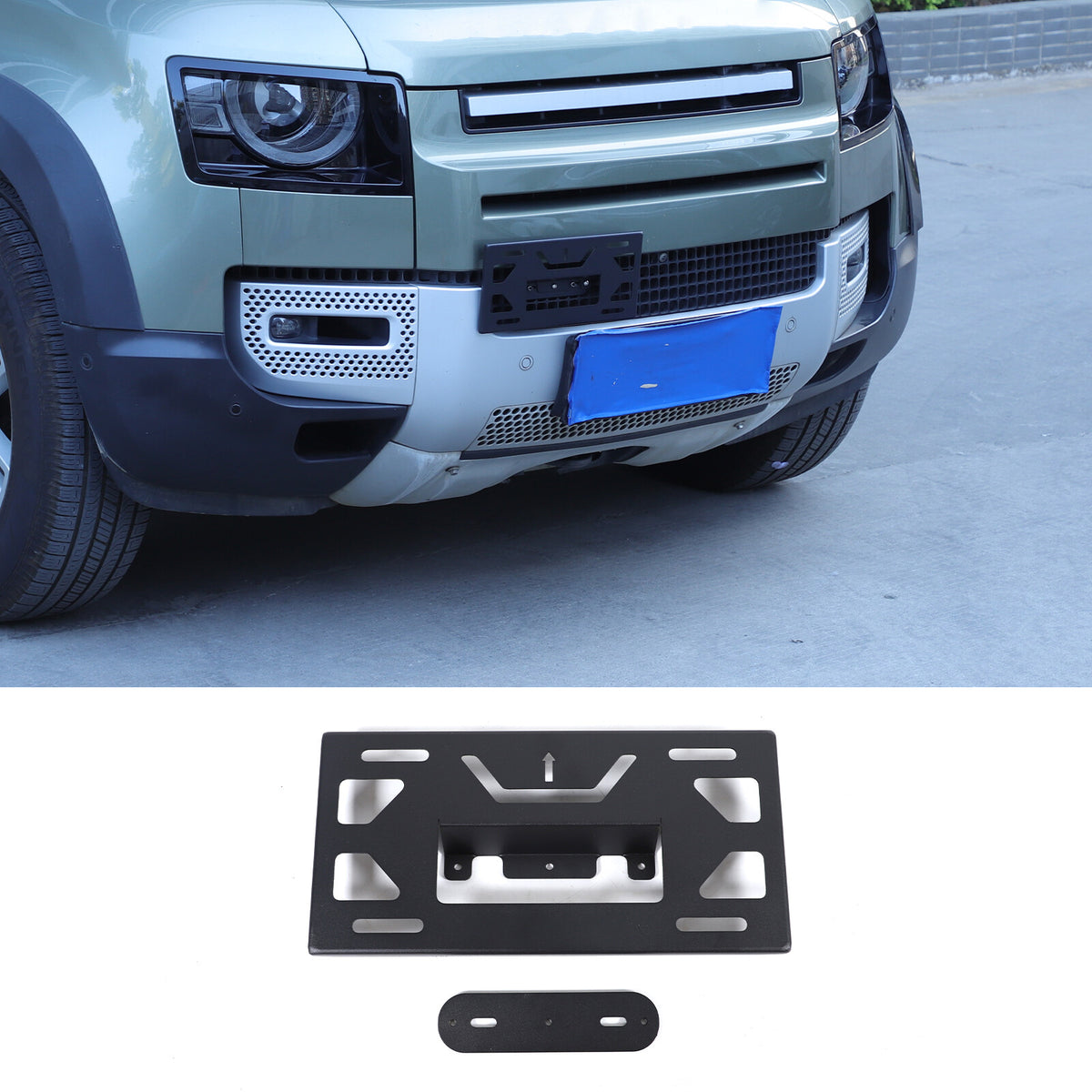 Front Bumper Tow Hook License Plate Mount Bracket For LR Defender L663 20-24 US 9