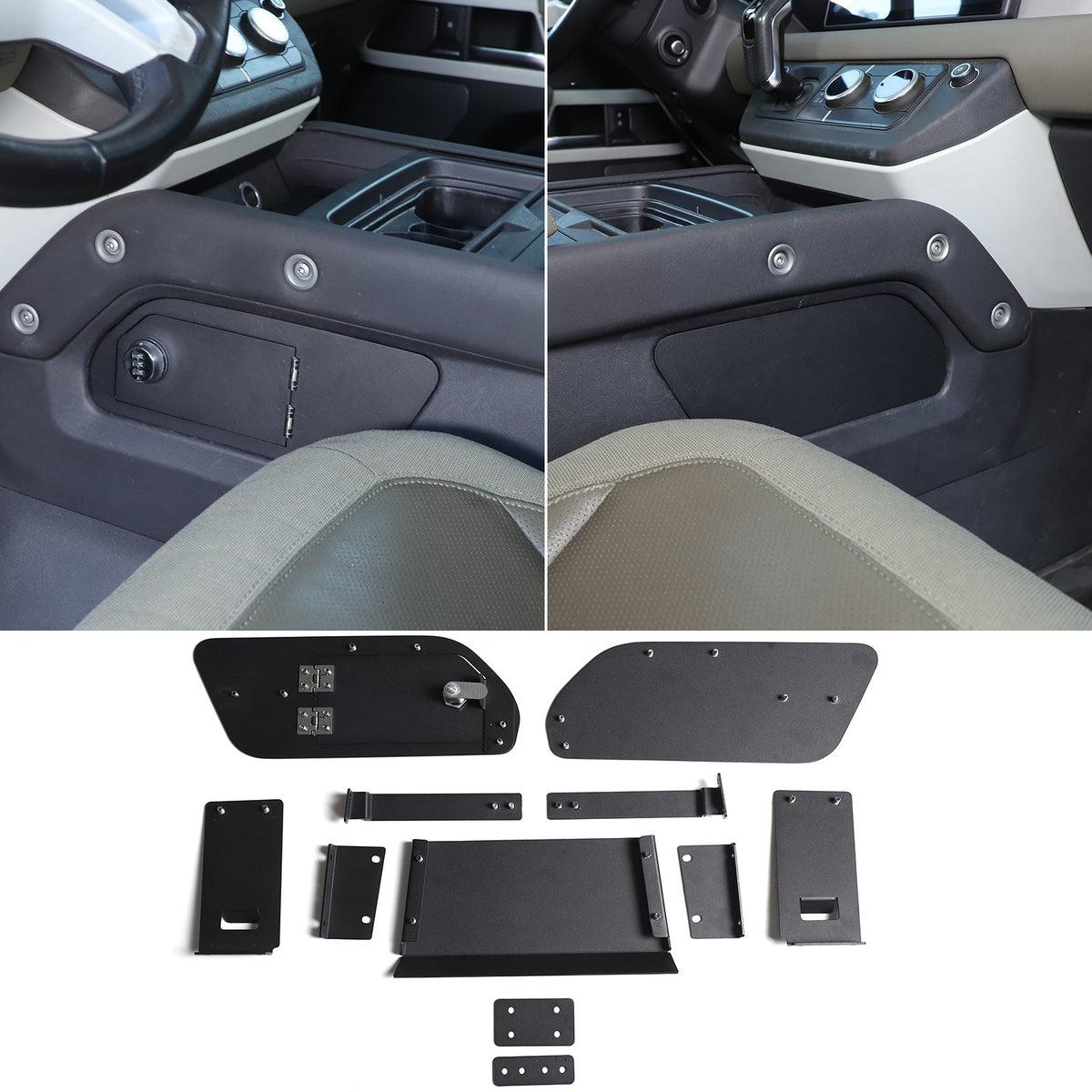 Aluminum Alloy Center Console Lower Safe Box For LR Defender L663 2020-2024 2