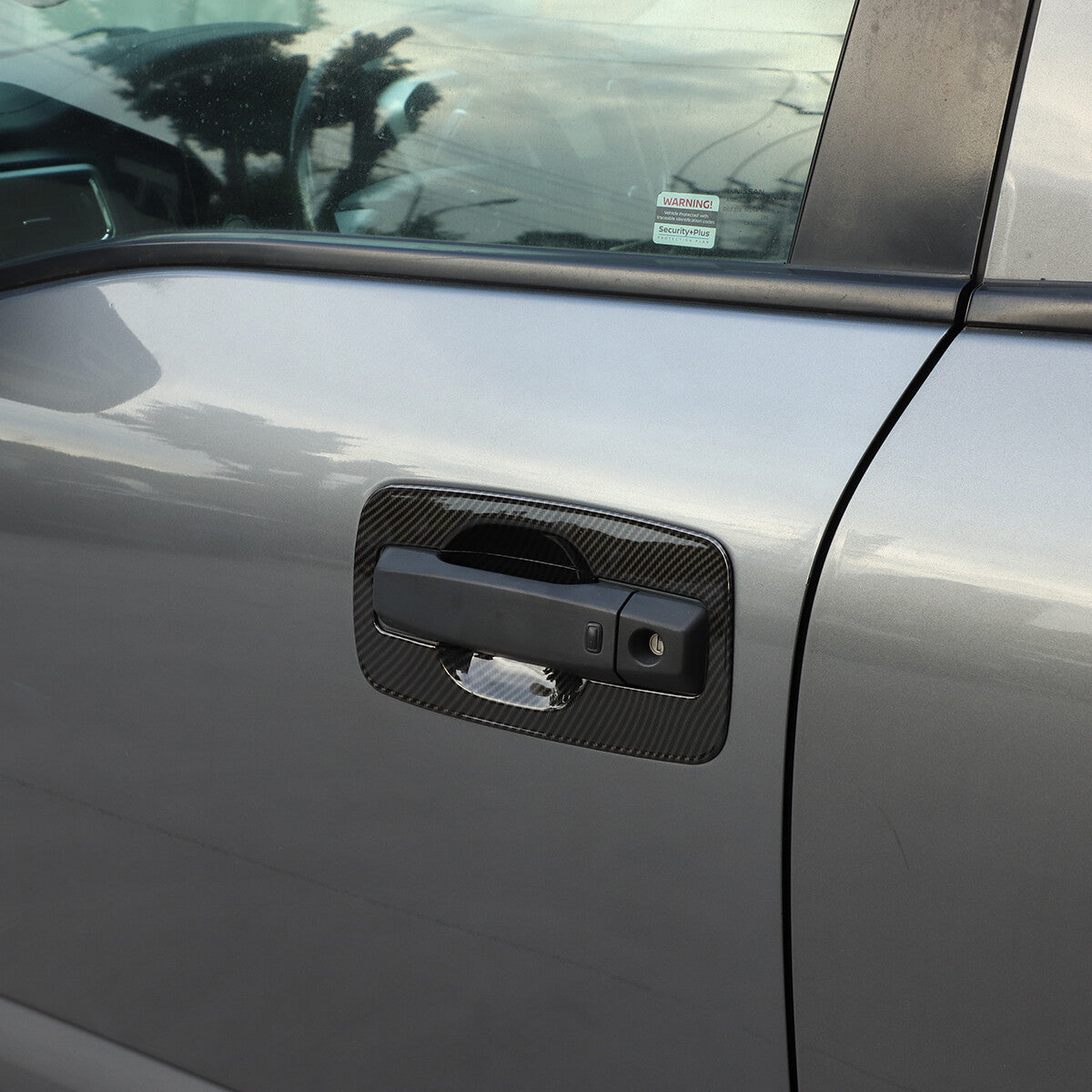 4x Carbon ABS Exterior Door Handle Bowl Trim Cover For Nissan Titan 4 door 16-23 7