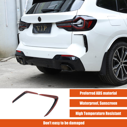 Glossy Black Front & Rear Bumper Trim Set For BMW X3 X4 G01 G02 M Sport 2022+ 8