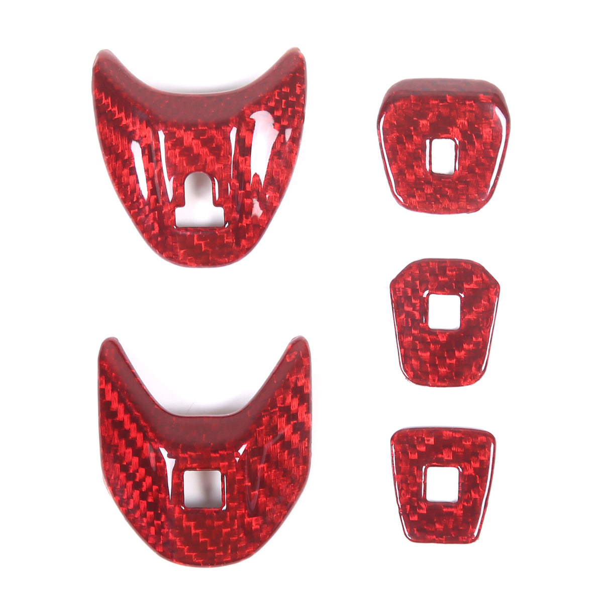 Red Real Carbon Fiber Full Interior Set Decor Trim Kit for Corvette C8 20-25 - Styles 36-40 55