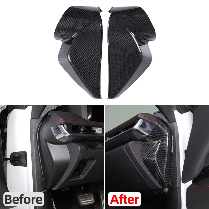 Real Carbon Fiber Interior Door Pillar Trim Cover For Corvette C8 2020+ 24