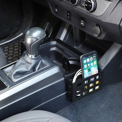 Interior Alloy Gear Shift Storage Box Two Baskets Trim For Toyota Tacoma 16-2023 5