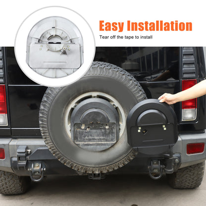 Matte Balck Rear License Plate Bracket Spare Tire Carrier For Hummer H2 2003-09 3