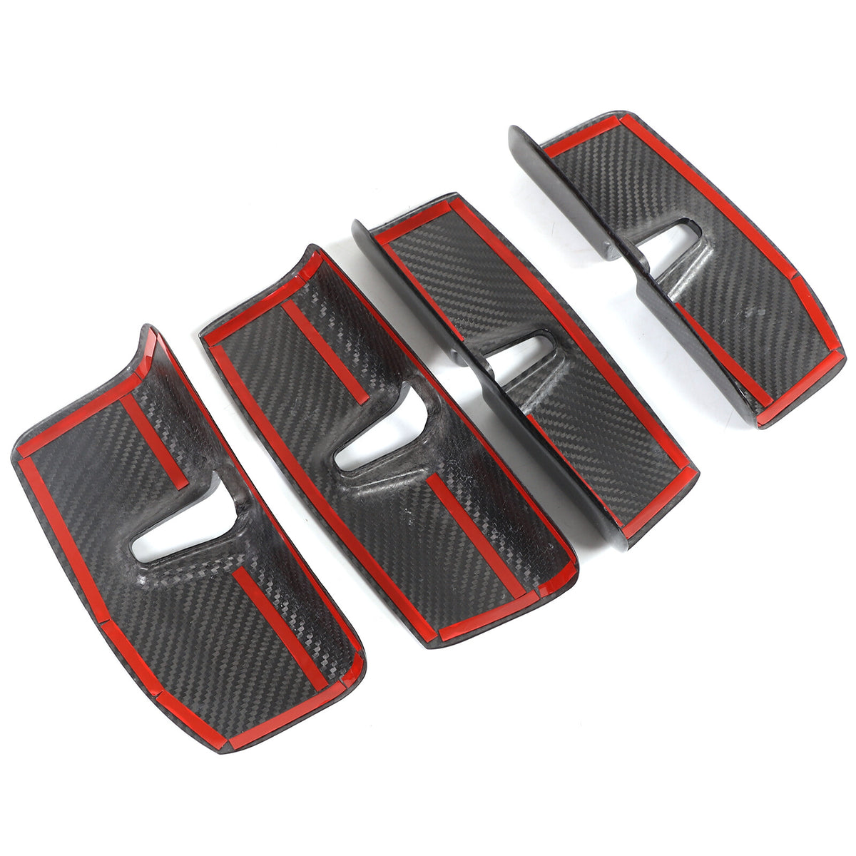 Real Carbon Fiber Interior Door Lock Trim Cover For Porsche Panamera 17-23 9