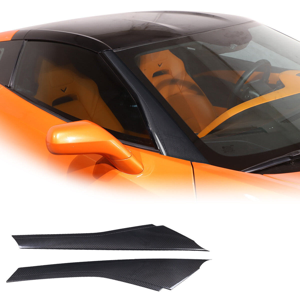 Real Carbon Fiber Interior Dashboard Trim Cover Decor Kit For Corvette C7 14-19 88