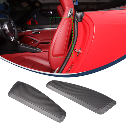 Matte Real Carbon Fiber Seat Side Trim For Porsche 718 982/911 991 2015-2020 2