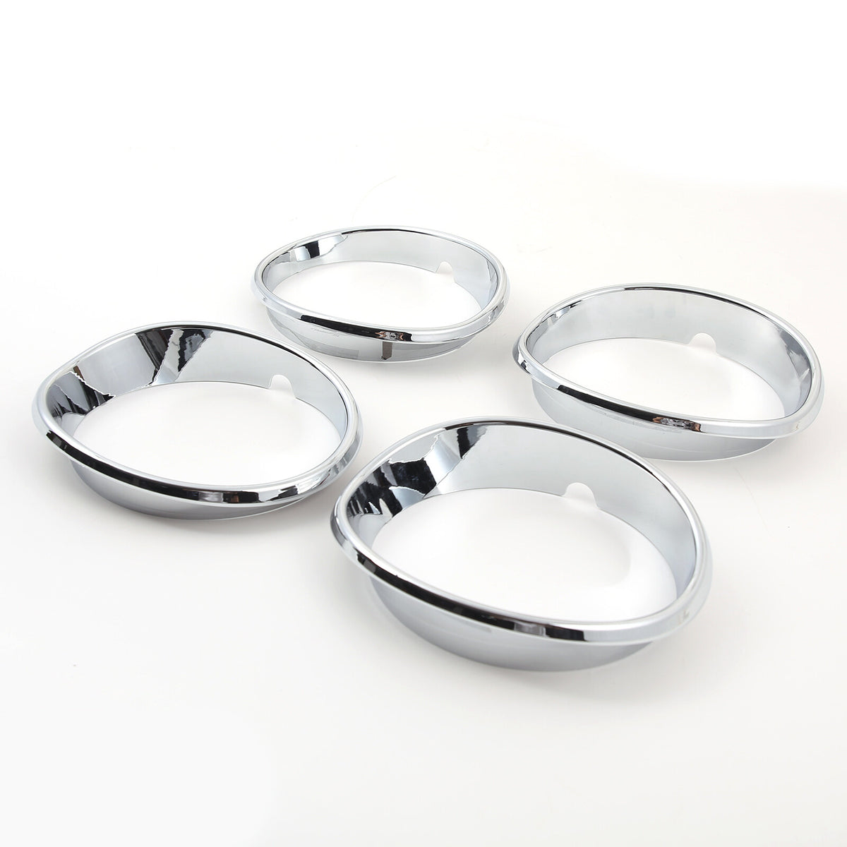 4Pcs Silver ABS Tail light Lamp trim ring Frame Bezel For Corvette C6 2005-13 US 10
