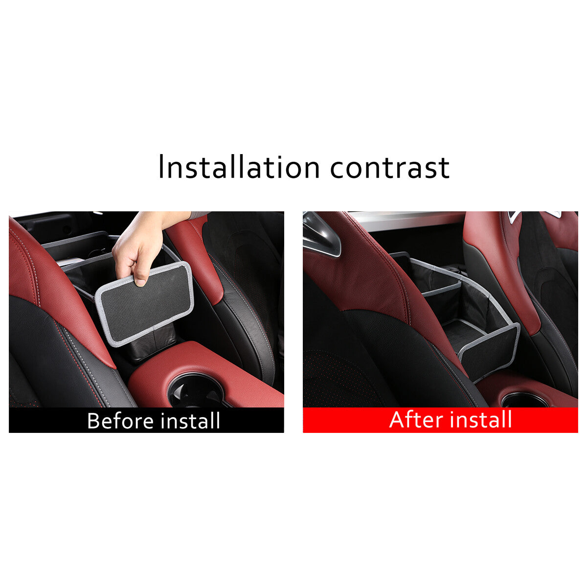 3PCS Black Seat Storage Car Seat Gap Catcher Box For Toyota Supra A8 2019+ 4