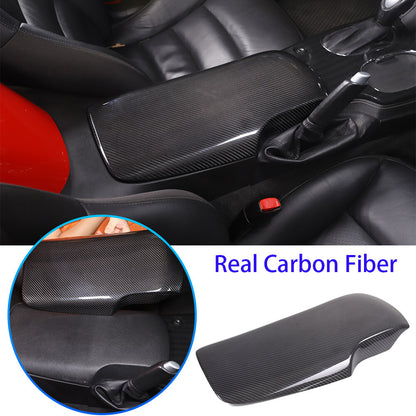 Real Carbon Fiber Center Console Armrest Box Cover For Corvette C6 2005-2013 1