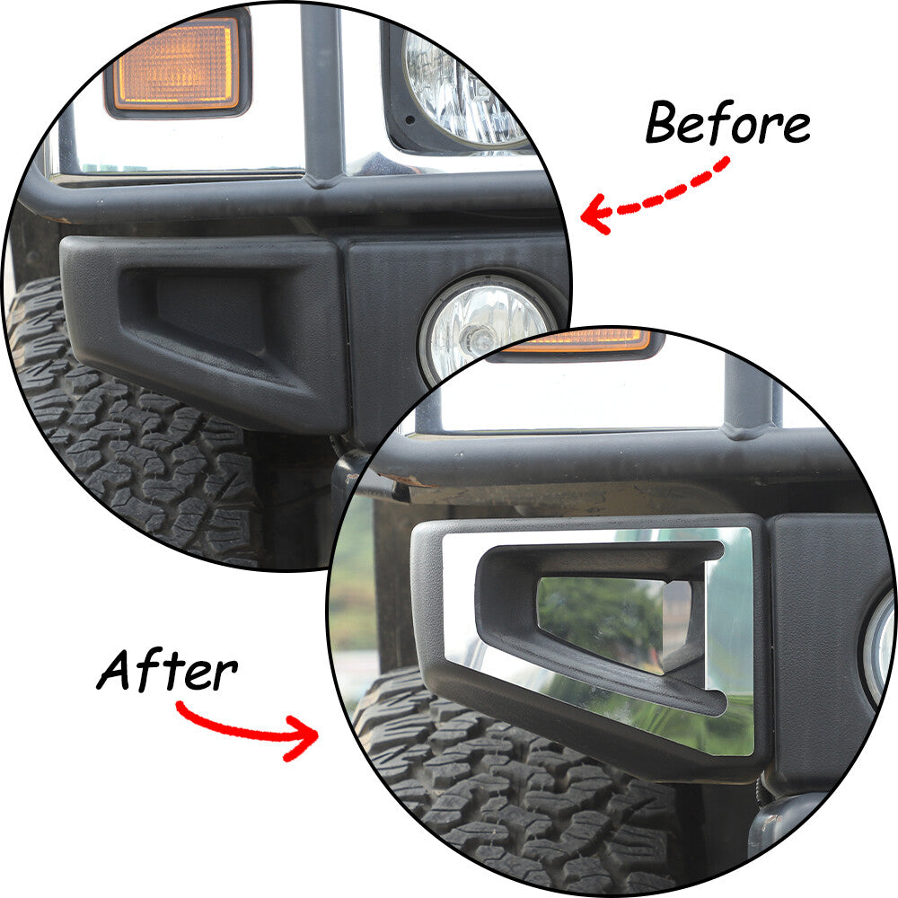 For 03-09 Hummer H2 Stainless Steel Front Bumper 4pcs Silver Accent Trim US 9