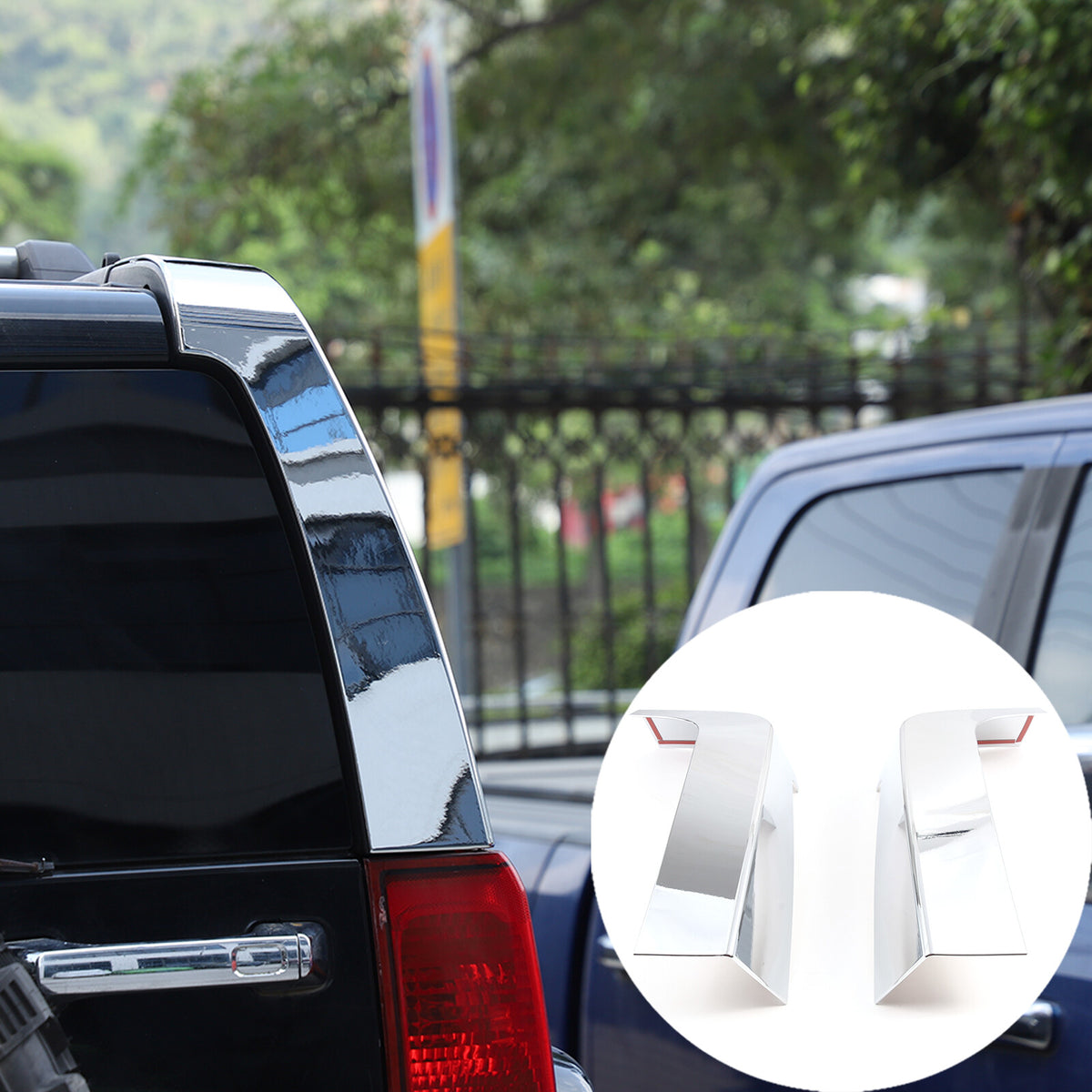 Chrome Silver Window D Pillar Trim Strip Cover For Hummer H3 2005-09 US 9