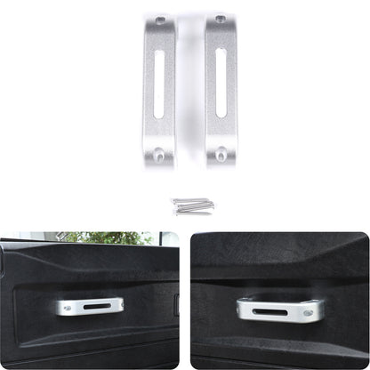 Silver Hollow Inner Door Handle Grab Handle Trim For Land Rover Defender 2004-18 10