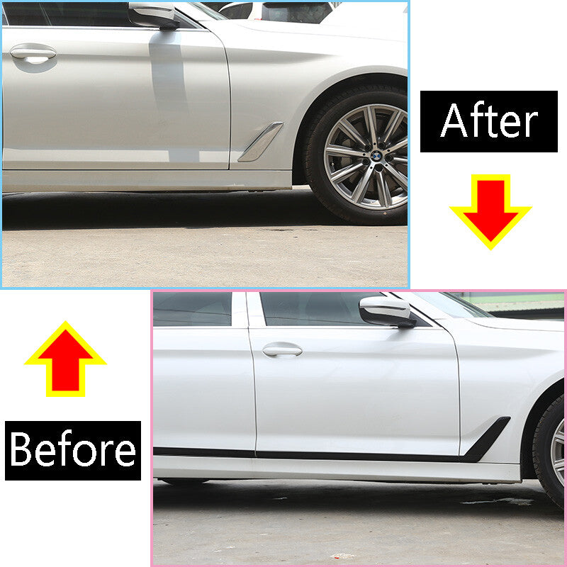 Glossy Black Door Body Side Molding Cover Trim For BMW 5 Series 2018-22 3