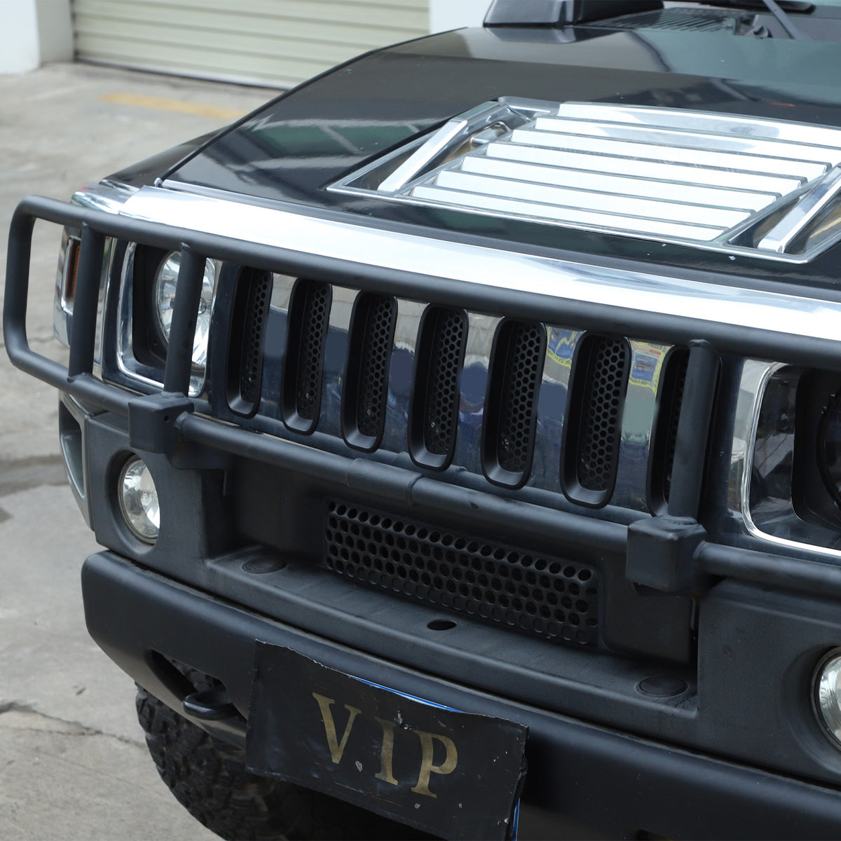 Black ABS Front Grille Anti-Insect Bug Screen Trim For Hummer H2 2003-2007 24