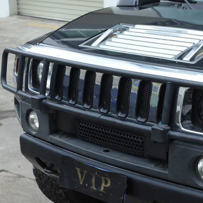 Black ABS Front Grille Anti-Insect Bug Screen Trim For Hummer H2 2003-2007 24