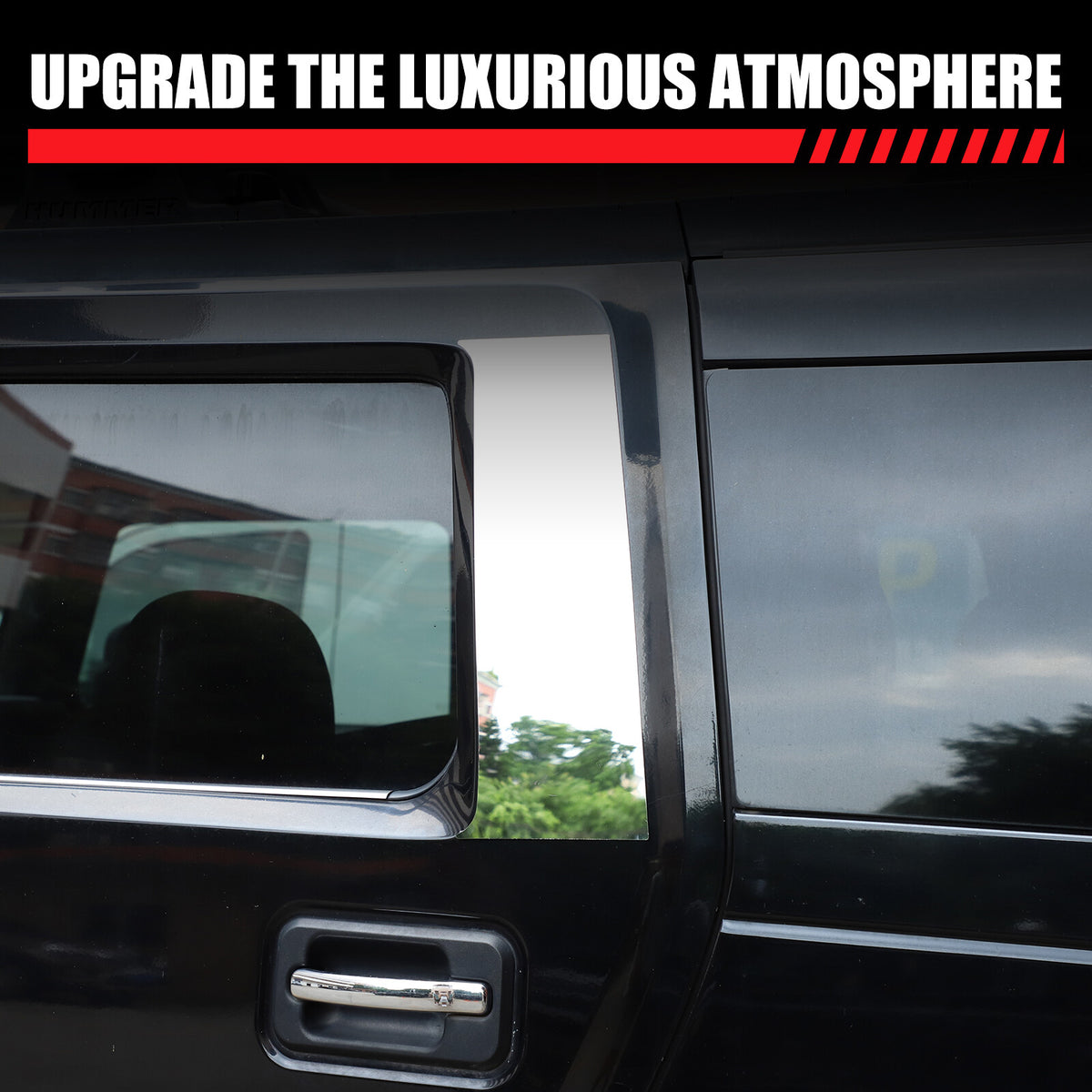 Center Door Chrome Pillar Post Mirror Trim Set For Hummer H2 2003-2009 US 16