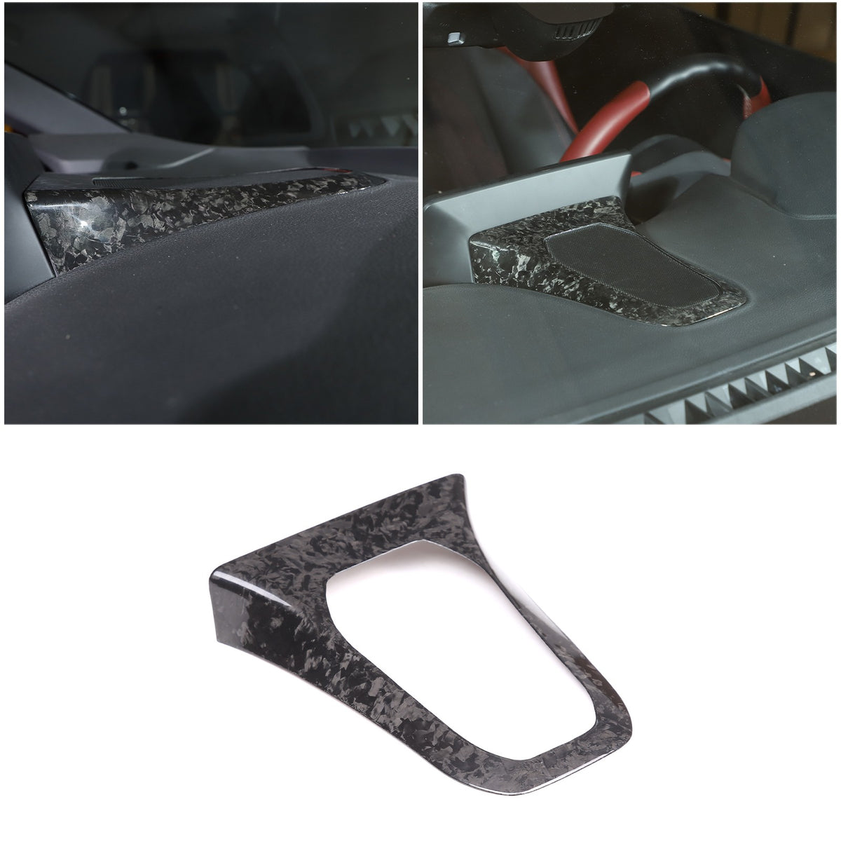 Forged Real Carbon Fiber Dashboard Speaker Trim Cover For Toyota Supra A90 2019+ 1