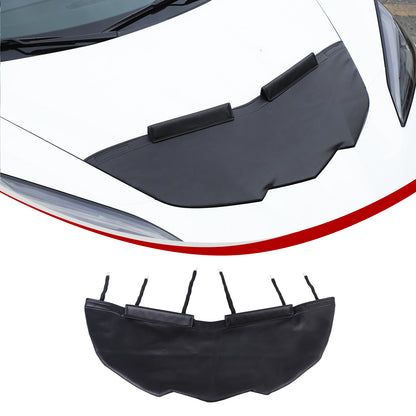 PU Leather Car Bonnet Hood Bra Wind & Bug Deflectors For Corvette C8 2020-26 US 6