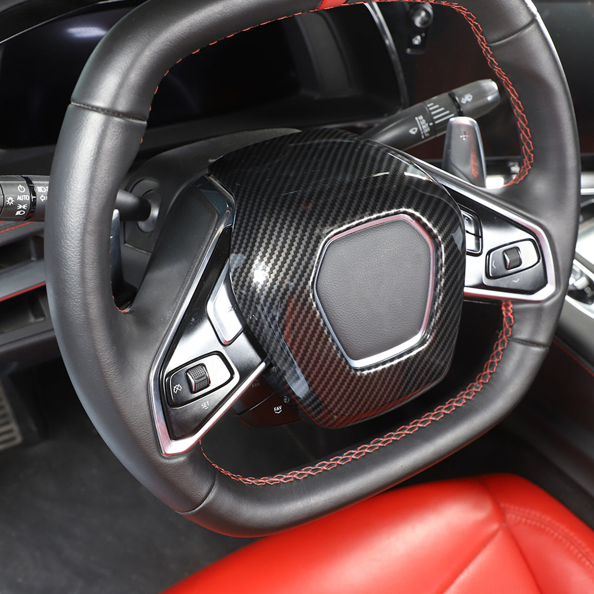 Carbon Fiber ABS Interior Full Decor Cover Trim Kit For Corvette C8 2020-2025 - Styles 51-55 29